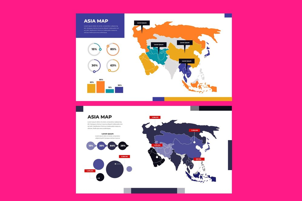 Choropleth map diagram presentation example